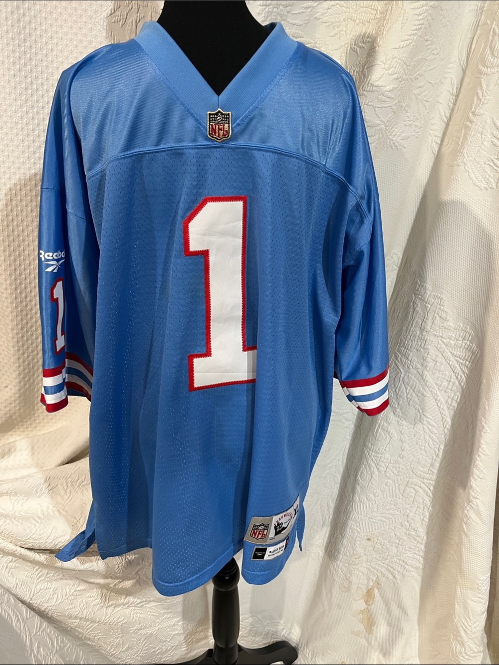 Reebok Throwback Warren‎ Moon Houston Oilers jersey, size XL